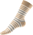 Socken mit Wolle & Ringeln, beige, Gr. 35-38 Fascino