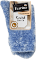 Kuschelsocken mit Chenille-Garn, blau, Gr. 39-42 Fascino