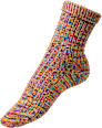 Socken in Strick-Optik mit Umschlagbund, bunt, Gr. 39-42 Fascino