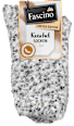 Kuschelsocken mit Noppengarn, weiß & grau, Gr. 39-42 Fascino