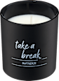 Duftkerze im Glas schwarz "take a break" Profissimo