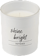 Duftkerze im Glas weiß "shine bright" Profissimo
