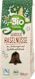 geröstete Haselnüsse in Nussnougat und Zartbitterschokolade dmBio