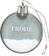 Weihnachtskugeln mit Schnee 2er Pack Paradies