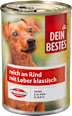 Nassfutter Hund, reich an Rind mit Leber, Multipack (6x400 g) Dein Bestes