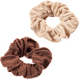 Rundstrick-Scrunchies braun & beige ebelin