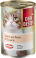 Nassfutter Katze, reich an Pute in Sauce Dein Bestes