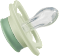 Schnuller Air Silikon symmetrisch, braun/grün, Gr.1, 0-6 Monate babylove