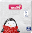 Cocktailservietten "Pinguin mit Muster" (25x25 cm) Profissimo