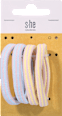 Elastike za lase s črtami, modre in rumene s-he stylecollection