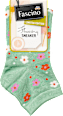 Sneaker Socken mit Blumen-Muster grün Gr. 35-38 Fascino