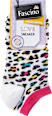 Sneaker Socken mit Leo-Muster weiß & bunt, Gr. 39-42 Fascino