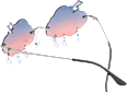 Rahmenlose Party-Brille in Wolkenform SUNDANCE