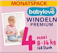 Plienky Premium - veľ. 4 maxi (8-14 kg) Monats Pack babylove