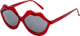 Rote Party-Sonnenbrille in Kussmund-Form SUNDANCE