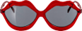 Rote Party-Sonnenbrille in Kussmund-Form SUNDANCE