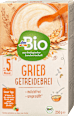 Bio grízes gabonapép, teljes kiőrlésű bio búzadarából, 5. hónapos kortól dmBio