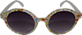 Sonnenbrille Kids weiß mit Blümchenmuster SUNDANCE