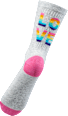 Crew Socken "Love" grau & pink Gr. 39-42 Fascino