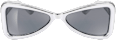 Dreieckige Party-Brille in Silber SUNDANCE