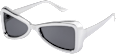 Dreieckige Party-Brille in Silber SUNDANCE