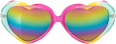 Sonnenbrille Kids in Herzform mit regenbogenfarbenen Scheiben SUNDANCE
