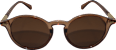Sonnenbrille Erwachsene transparent braun mit braun getönten Scheiben SUNDANCE