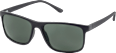 Sonnenbrille Erwachsene schwarz mit eckigen Scheiben SUNDANCE