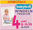 Plienky Premium - veľ. 4 maxi (8-14 kg) Jumbo Pack babylove