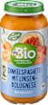 Omogeneizzato con spaghetti di farro e ragù di lenticchie dmBio