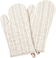Ofenhandschuh aus Bio-Baumwolle, beige/weiß (18x32cm) keine Marke