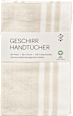 Geschirrtuch aus Bio-Baumwolle, beige/weiß (50x70cm) keine Marke