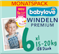 Windeln Premium Gr. 6 XL (15-20 kg) Monatspack babylove