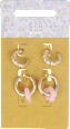 Creolen Ohrstecker-Set mit rosa Verzierungen s-he stylecollection