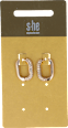 Creolen Ohrstecker Oval mit Steinchen s-he stylecollection