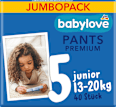 Pieluchomajtki Premium, rozmiar 5, junior, 13-20 kg, JUMBOPACK babylove