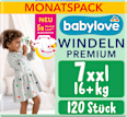 Premium pelene xxl veličina 7 (16+ kg) - mesečno pakovanje, 4x30kom babylove