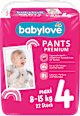 Plienkové nohavičky Premium veľ. 4 maxi (8-15 kg) babylove
