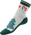 ABS Socken XMAS mit Christbaum-Motiv grau & grün Gr. 35-38 Fascino