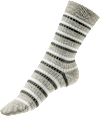 Socken mit Ringeln & Ripp-Struktur grau Gr. 35-38 Fascino