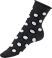 Socken mit Punkte-Muster & Bio-Baumwolle schwarz & weiß Gr. 35-38 Fascino