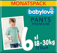 Premium hlačne plenice 6 xl (18-30 kg) - mesečno pakiranje babylove