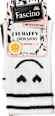 Crew Socken mit Smiley-Motiv weiß + schwarz Gr. 35-38 Fascino