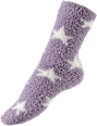 Kuschelsocken mit Stern-Muster lila Gr. 39-42 Fascino