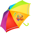 Kinderschirm mit Reflektor, Regenbogen SauBär