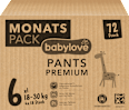Plienkové nohavičky Premium - veľ. 6 xl (18-30 kg) Monats Pack babylove