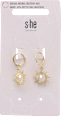Creolen Ohrstecker Gold-Optik mit Sonnenanhänger s-he stylecollection