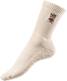 Crew Socken mit Teddy-Stickerei beige Gr. 39-42 Fascino
