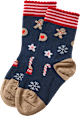 Socken mit Weihnachts-Muster, blau, Gr. 31/33 PUSBLU