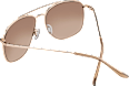 Sonnenbrille Erwachsene Pilot, goldenes Gestell, hellbraun getönte Gläser SUNDANCE